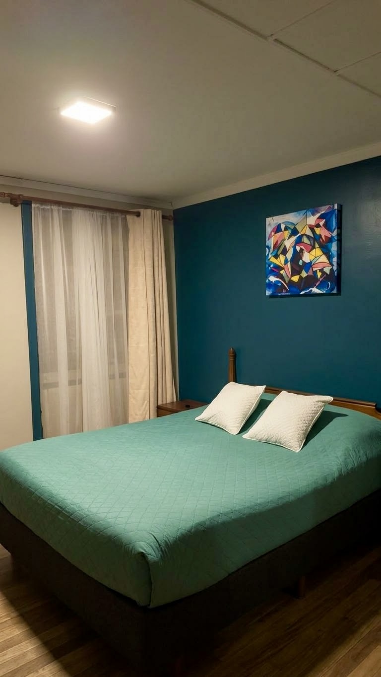 Habitación matrimonial del Hotel Villa Alemana